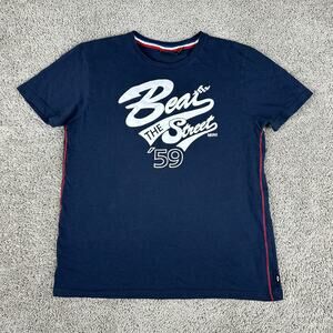 Mini Cooper Shirt Boys Large Blue White Beat The Street Short Sleeve Casual Kids